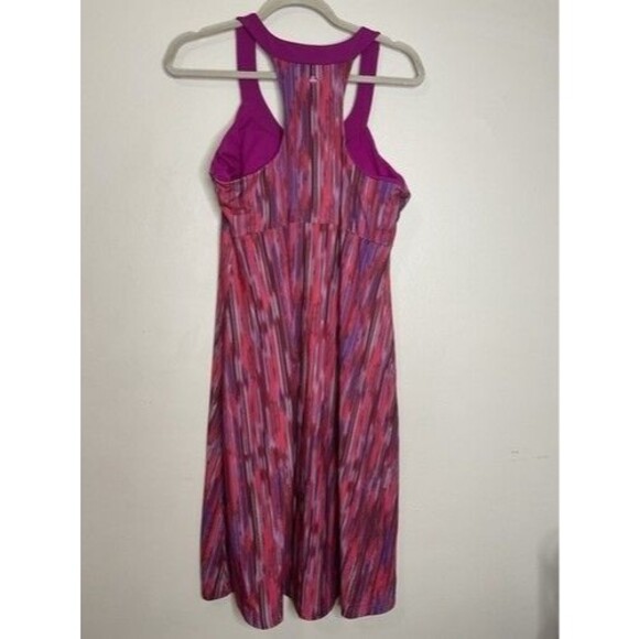 Prana Azalea Rainblur Alec Sleeveless Stretch Midi Dress Women Size L Pink - Picture 4 of 8